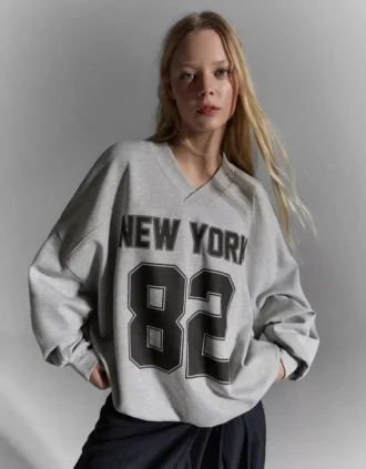 Sudadera oversize estampada Sudadera oversize estampada