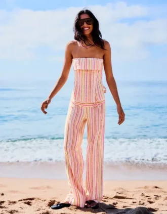 Top bandeau a rayas