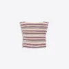 Top bandeau a rayas con hilo metalizado