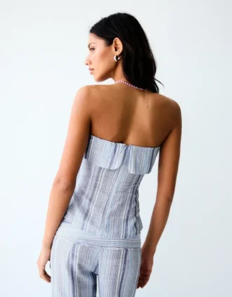 Top bandeau a rayas – Mujer