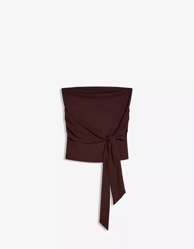 Top bandeau con lazo delantero – #Bershkastyle – Mujer Top bandeau con lazo delantero – #Bershkastyle – Mujer