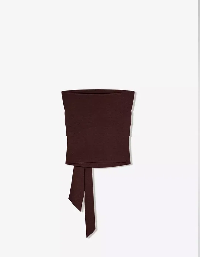 Top bandeau con lazo delantero – #Bershkastyle – Mujer Top bandeau con lazo delantero – #Bershkastyle – Mujer