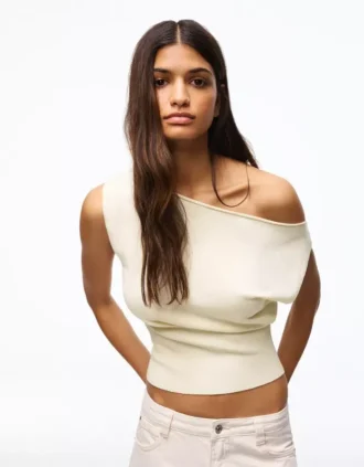 Top con cuello barco – Tops