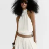 Top con cuello halter Top con cuello halter