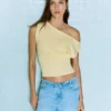 Top de punto con cuello barco Top de punto con cuello barco