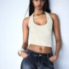 Top halter con botones Top halter con botones