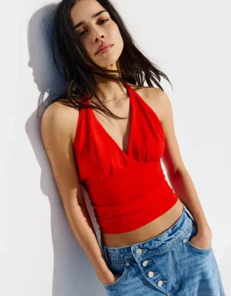Top halter fruncido – Tops