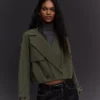 Trench corto con efecto globo – Chaquetas y abrigos Trench corto con efecto globo – Chaquetas y abrigos