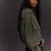 Trench corto con efecto globo – Chaquetas y abrigos Trench corto con efecto globo – Chaquetas y abrigos