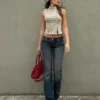 Vaqueros bootcut de talle bajo