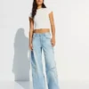 Vaqueros boyfriend de talle bajo con estrellas Vaqueros boyfriend de talle bajo con estrellas