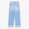 Vaqueros de cintura alta, corte Straight y pierna Wide Leg con bajos remangados – Pantalones Vaqueros de cintura alta, corte Straight y pierna Wide Leg con bajos remangados – Pantalones