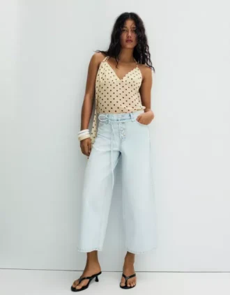 Vaqueros de cintura alta y pierna Wide Leg