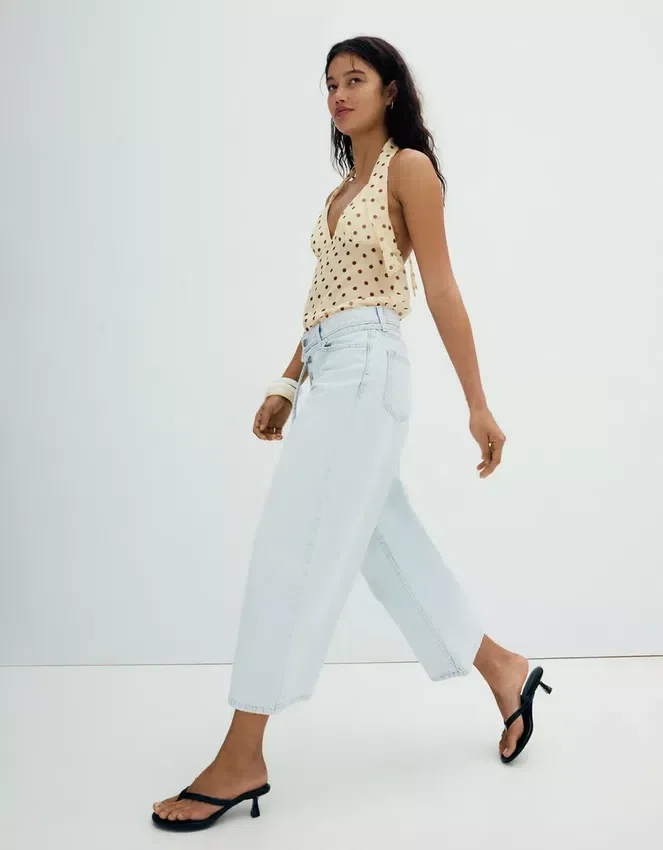 Vaqueros de cintura alta y pierna Wide Leg Vaqueros de cintura alta y pierna Wide Leg