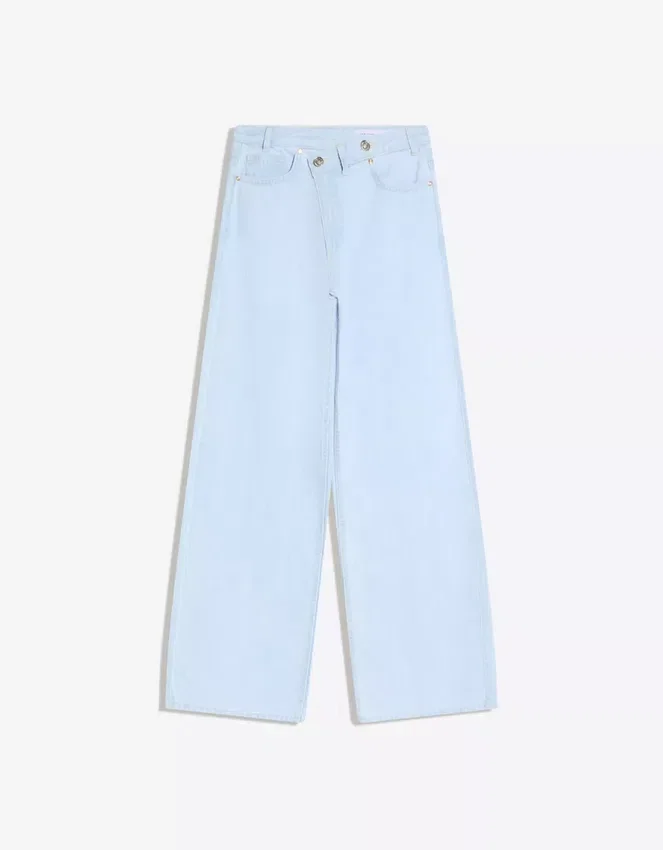 Vaqueros de cintura alta y pierna Wide Leg con cintura cruzada Vaqueros de cintura alta y pierna Wide Leg con cintura cruzada