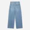 Vaqueros de cintura alta y pierna Wide Leg con cruz en la cintura – Pantalones Vaqueros de cintura alta y pierna Wide Leg con cruz en la cintura – Pantalones