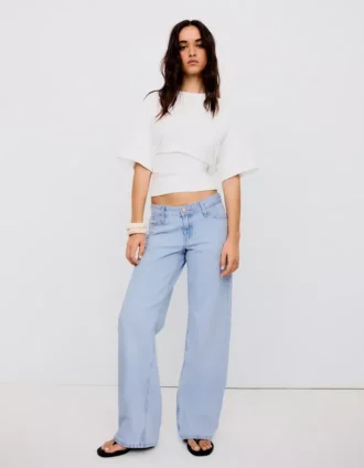 Vaqueros de talle bajo y corte Straight – Pantalones