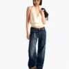 Vaqueros de talle bajo y corte Straight – Pantalones Vaqueros de talle bajo y corte Straight – Pantalones