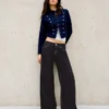 Vaqueros de tiro bajo y pierna ancha – Pantalones