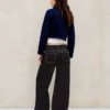 Vaqueros de tiro bajo y pierna ancha – Pantalones