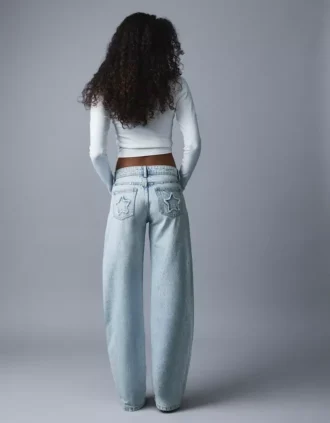 Vaqueros holgados con tachuelas en forma de estrella – Pantalones
