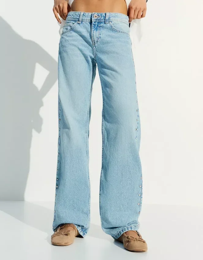 Vaqueros holgados con tachuelas en forma de estrella – Pantalones Vaqueros holgados con tachuelas en forma de estrella – Pantalones