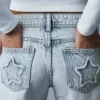 Vaqueros holgados con tachuelas en forma de estrella – Pantalones