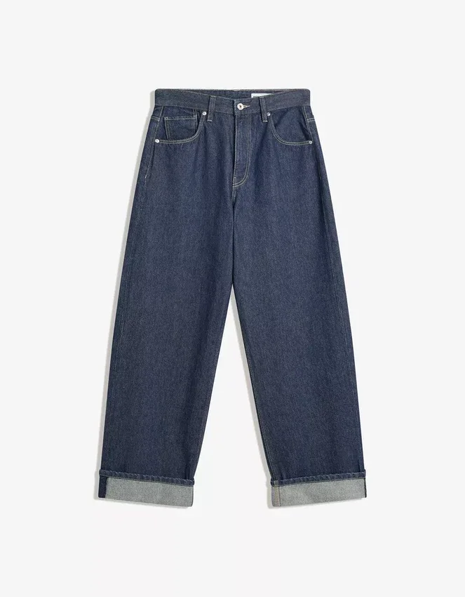 Vaqueros holgados de talle bajo con bajo remangado – Pantalones Vaqueros holgados de talle bajo con bajo remangado – Pantalones