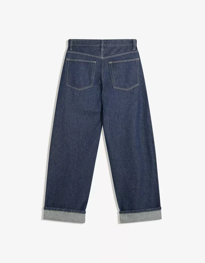 Vaqueros holgados de talle bajo con bajo remangado – Pantalones Vaqueros holgados de talle bajo con bajo remangado – Pantalones