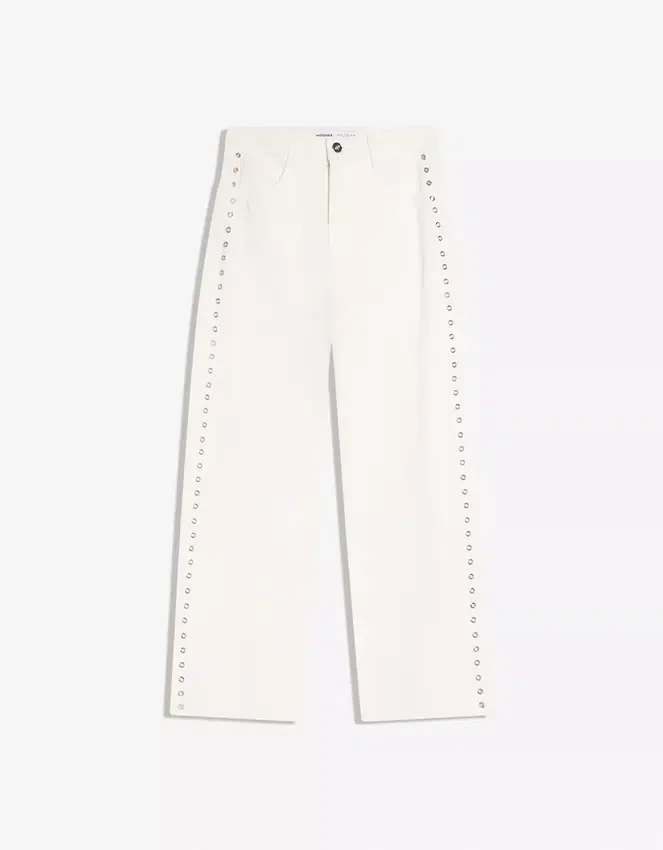 Vaqueros holgados de talle bajo con tachuelas – Pantalones Vaqueros holgados de talle bajo con tachuelas – Pantalones