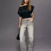 Vaqueros holgados de talle medio – Pantalones Vaqueros holgados de talle medio – Pantalones