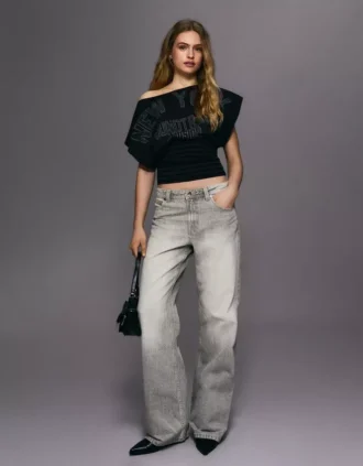 Vaqueros holgados de talle medio – Pantalones