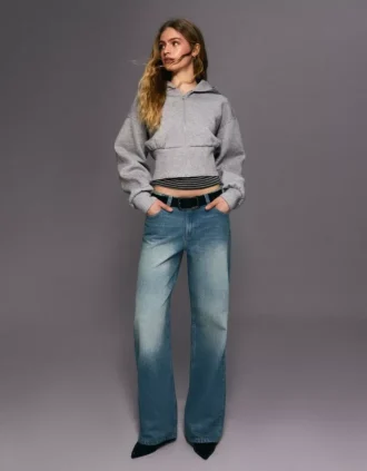 Vaqueros holgados de talle medio – Pantalones