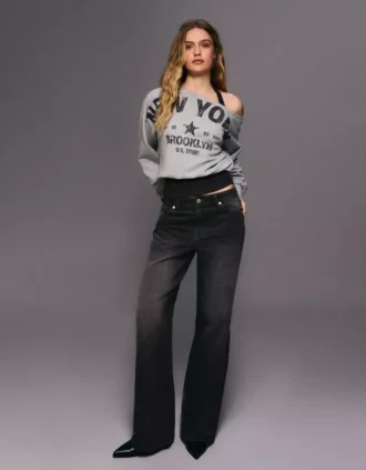 Vaqueros holgados de talle medio – Pantalones