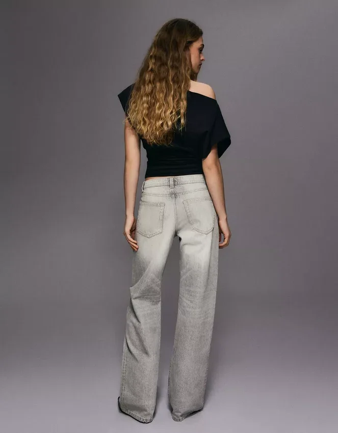 Vaqueros holgados de talle medio – Pantalones Vaqueros holgados de talle medio – Pantalones