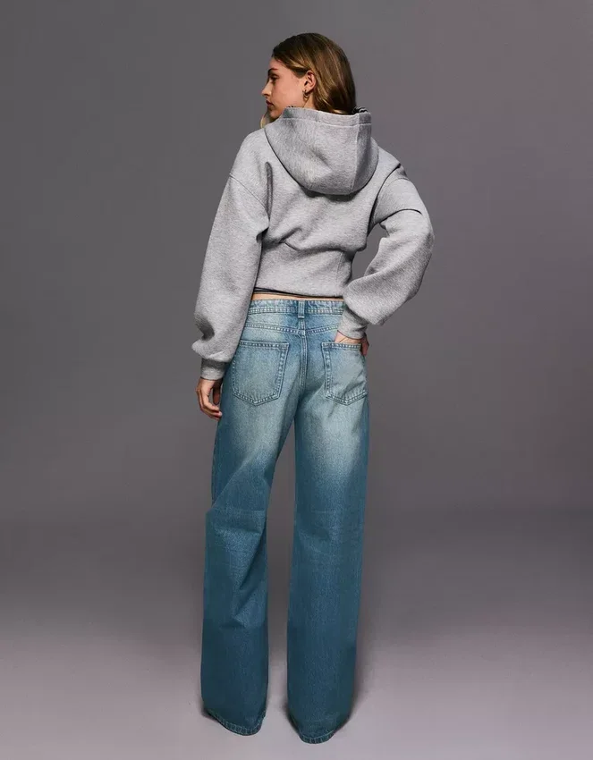 Vaqueros holgados de talle medio – Pantalones Vaqueros holgados de talle medio – Pantalones