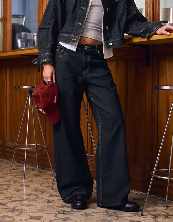 Vaqueros holgados de talle medio – Pantalones Vaqueros holgados de talle medio – Pantalones