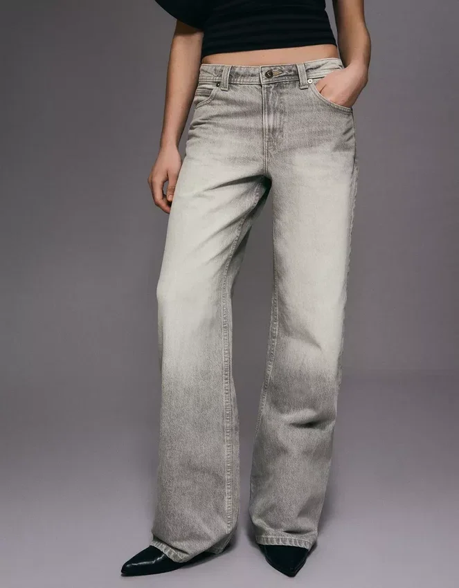 Vaqueros holgados de talle medio – Pantalones Vaqueros holgados de talle medio – Pantalones