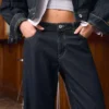 Vaqueros holgados de talle medio – Pantalones Vaqueros holgados de talle medio – Pantalones
