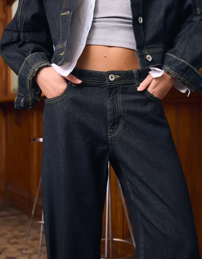 Vaqueros holgados de talle medio – Pantalones Vaqueros holgados de talle medio – Pantalones