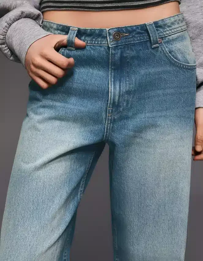Vaqueros holgados de talle medio – Pantalones Vaqueros holgados de talle medio – Pantalones