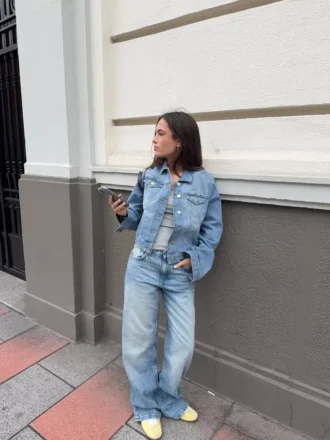 Vaqueros rectos de cintura alta y pierna Wide Leg