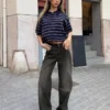 Vaqueros rectos de cintura alta y Wide Leg – Pantalones