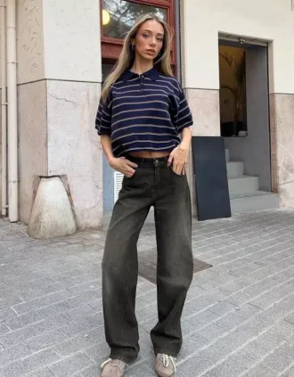 Vaqueros rectos de cintura alta y Wide Leg – Pantalones