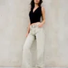 Vaqueros rectos de cintura alta y Wide Leg – Pantalones
