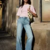 Vaqueros rectos de cintura alta y Wide Leg – Pantalones Vaqueros rectos de cintura alta y Wide Leg – Pantalones