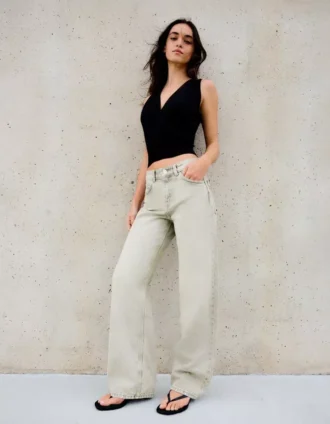 Vaqueros rectos de cintura alta y Wide Leg – Pantalones
