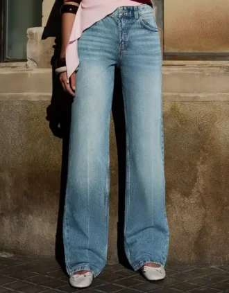 Vaqueros rectos de cintura alta y Wide Leg – Pantalones