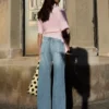 Vaqueros rectos de cintura alta y Wide Leg – Pantalones Vaqueros rectos de cintura alta y Wide Leg – Pantalones
