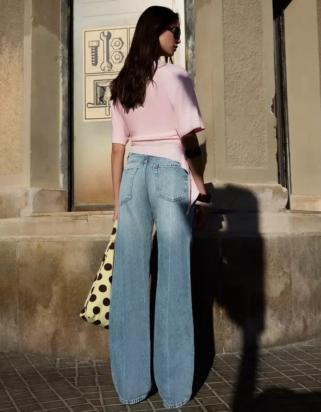 Vaqueros rectos de cintura alta y Wide Leg – Pantalones Vaqueros rectos de cintura alta y Wide Leg – Pantalones